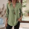 2026 Spring/Summer Women's Casual Loose Solid-color Long-sleeved Shirt