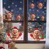 Christmas window stickers Holiday party cartoon elk wall home stickers Self-adhesive refrigerator cute stickers