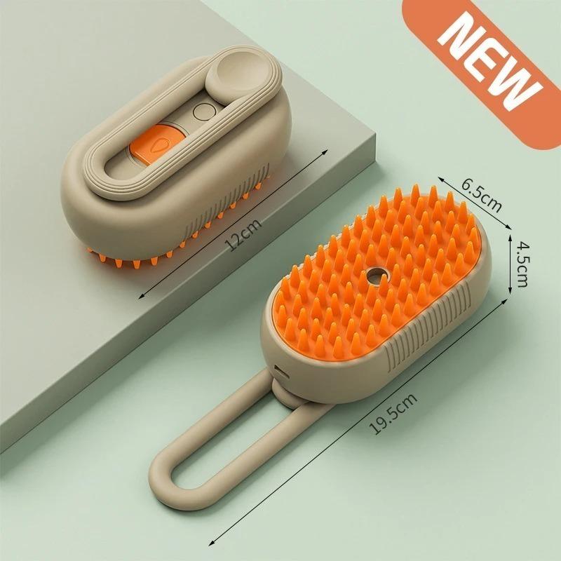 3 In 1 Cat Dog Pet Spray Massage Brush One Button Steam Spray Folding Rotatable Grooming Tool Hair Bath Hair Removal Brush Comb