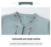 Chinese Style Embroidered Summer Shirt for Elderly Women