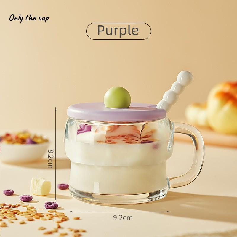 

Multi Functional Breakfast with Lid Spoon Cup Bowl Integrated Milk Thickened Large Capacity Oat Yogurt Cup фиолетовый