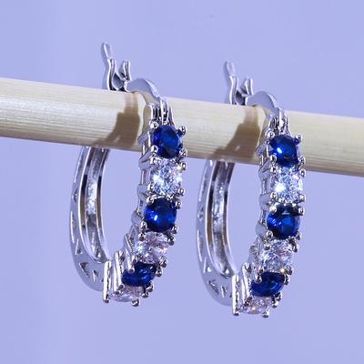 Pinduoduo Earrings, Colorful Zircon Ear Buckles Fashion Zircon Ladies Earrings, Versatile Earrings