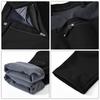 Gopuune Men's Winter Pants, Fleece-Lined, Windproof, Water-Repellent, Warm, and Abrasion-Resistant for Hiking, Cycling, and Work Wear (Black, Size L)