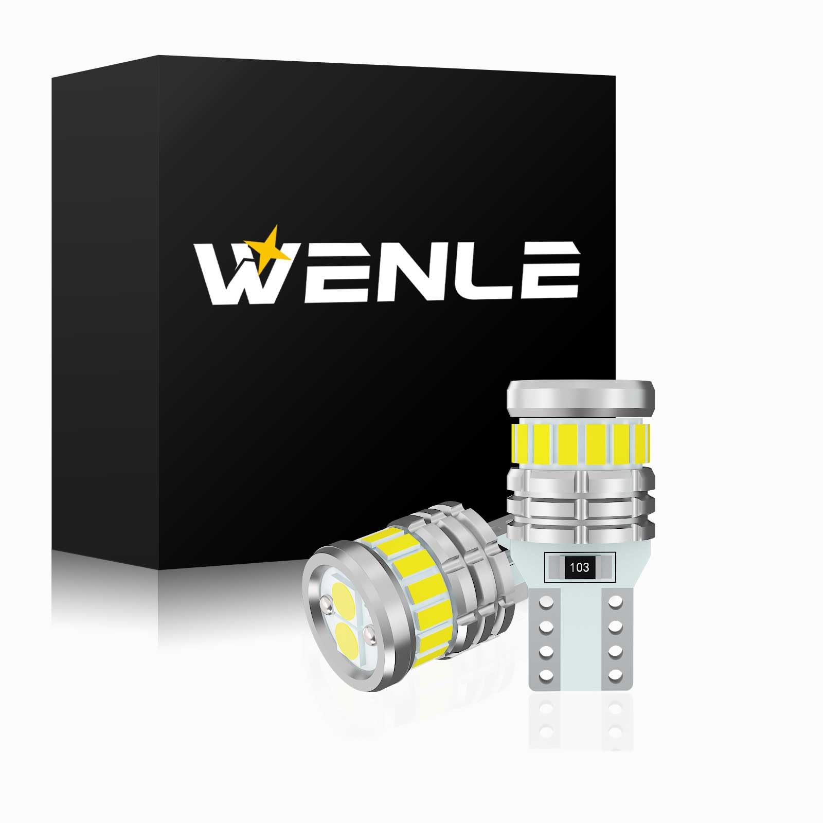 

WENLE Explosive T10 LED Bulb, White Position Lamp, License Lamp, Tail Lamp, Corner Lamp, T10 білий
