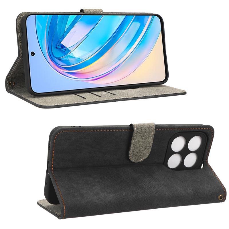 Honor X8A Flip-Leder-Handyhülle mit Kartenfach und RFID-Diebstahlschutz