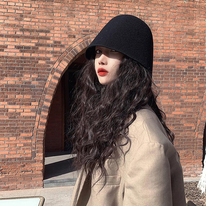 Vintage Hat British Woolen Bucket For Women Lady Ins Korean Solid Color Fisherman Cap Allmatch Outdoor Sunshade Basin Caps