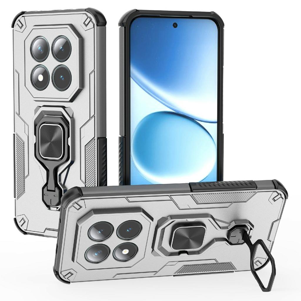 Dla Xiaomi Poco M8 Pro 5G/Redmi Note 15 Pro+ 5G (Światowy) Etui Obrotowy Pierścień Podpórka PC + TPU Odporne na Wstrząsy Pokrowiec na Telefon