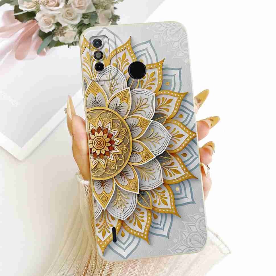 For Tecno Spark Go 2020 CAse Petty Girl FLower Silicon Soft Case Cover For Tecno Spark Go SparkGo 2020 KE5 Fundas Bumper