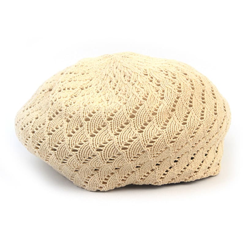 Universal Chemistry Wave Ivory Knit Beret Beret