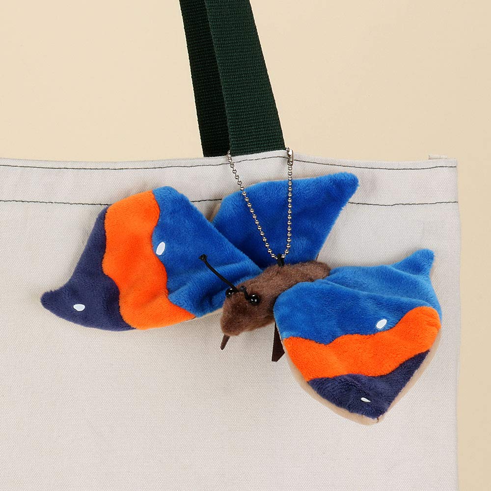 [COLORATA] Colorata Plush Mascot Leaf Butterfly (Yanbaru Creaturewith Chain) Realistic Butterfly Keychain Doll Gift (Twice Tested)  Christmas Present