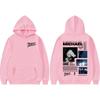 Michael Jackson Re del Pop Felpe con Cappuccio Tour Mondiale Uomo Donna Moda Felpa con Cappuccio Oversize Classica
