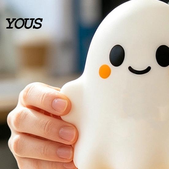Halloween Party Supplies Bow Ghost Squeeze Toy, Stress Relief Cartoon Sensory Fidget Toy Soft Stretchy Favors for Adults Kids Tactile