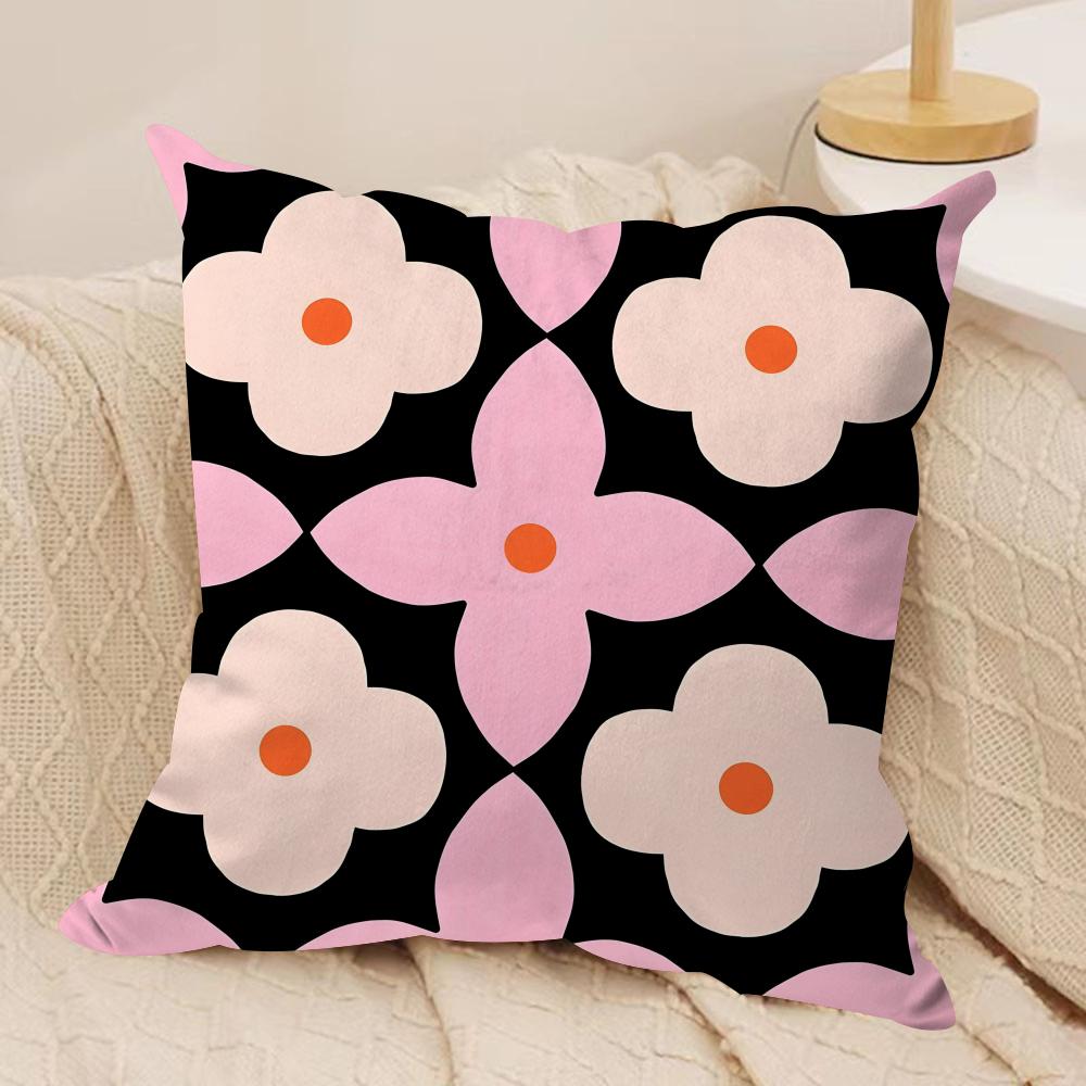 Symmetrical Pattern Cushion Cover Pillowcase Ultra Soft Skin Friendly Fabric Cloud Like Comfort Concealed Zipper