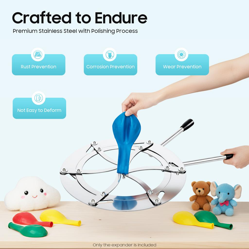Stainless Steel Balloon Expander Tool for Filling Machine, Manual Opener for Latex & Bobo Balloons, Party Decoration Gift Making