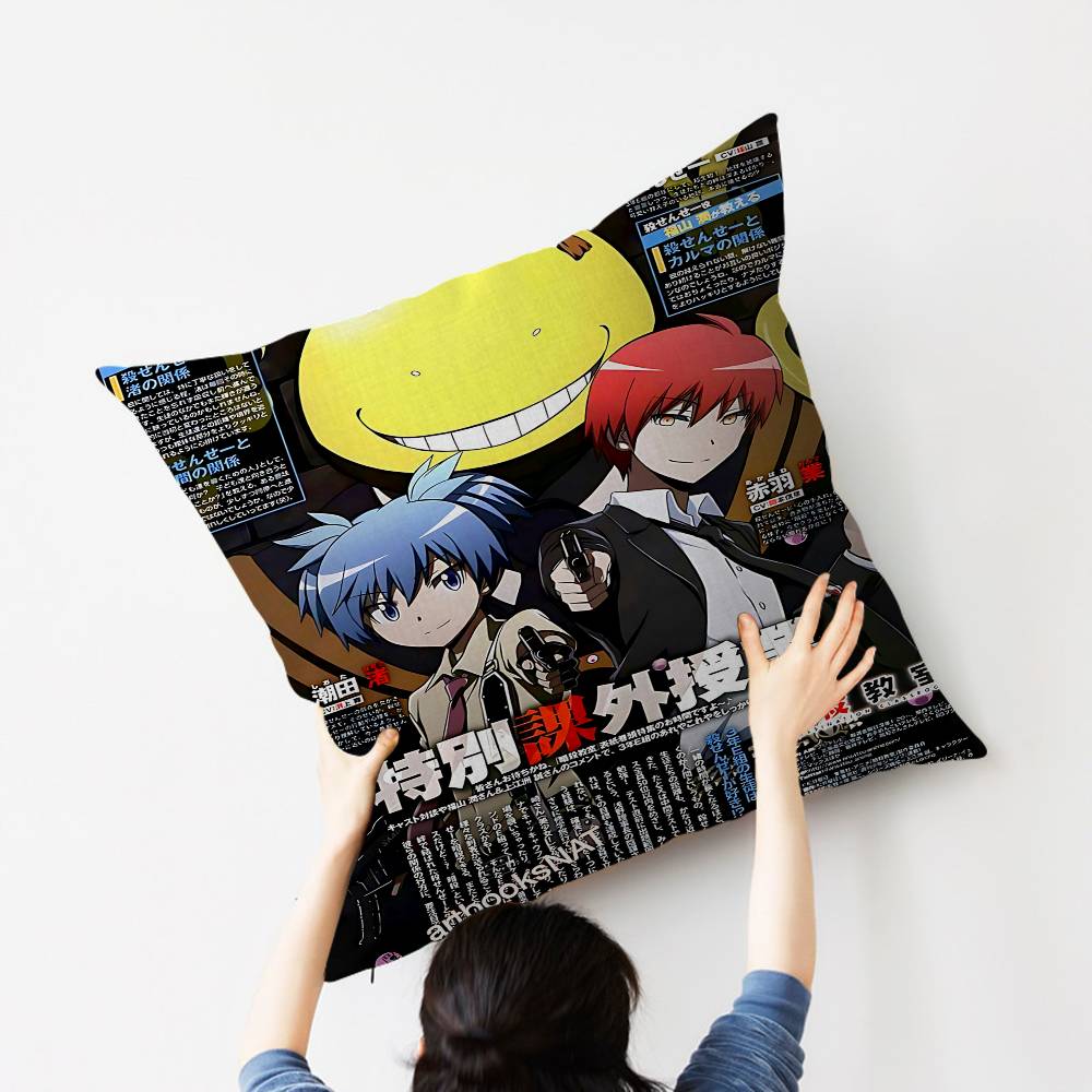 Anime Assassination Classroom Personalized picture text home decorative pillows Household Gifts 45x45cm
