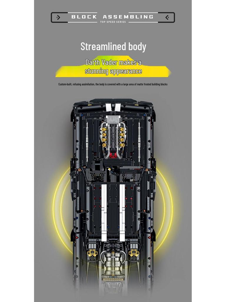 Ancient Encouragement 10637: Adult High-Difficulty Remote Control Supercar Building Blocks Model.