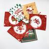 Christmas Eve Drawstring Gift Bag with Cartoon Snowman, Bear, and Santa Patterns