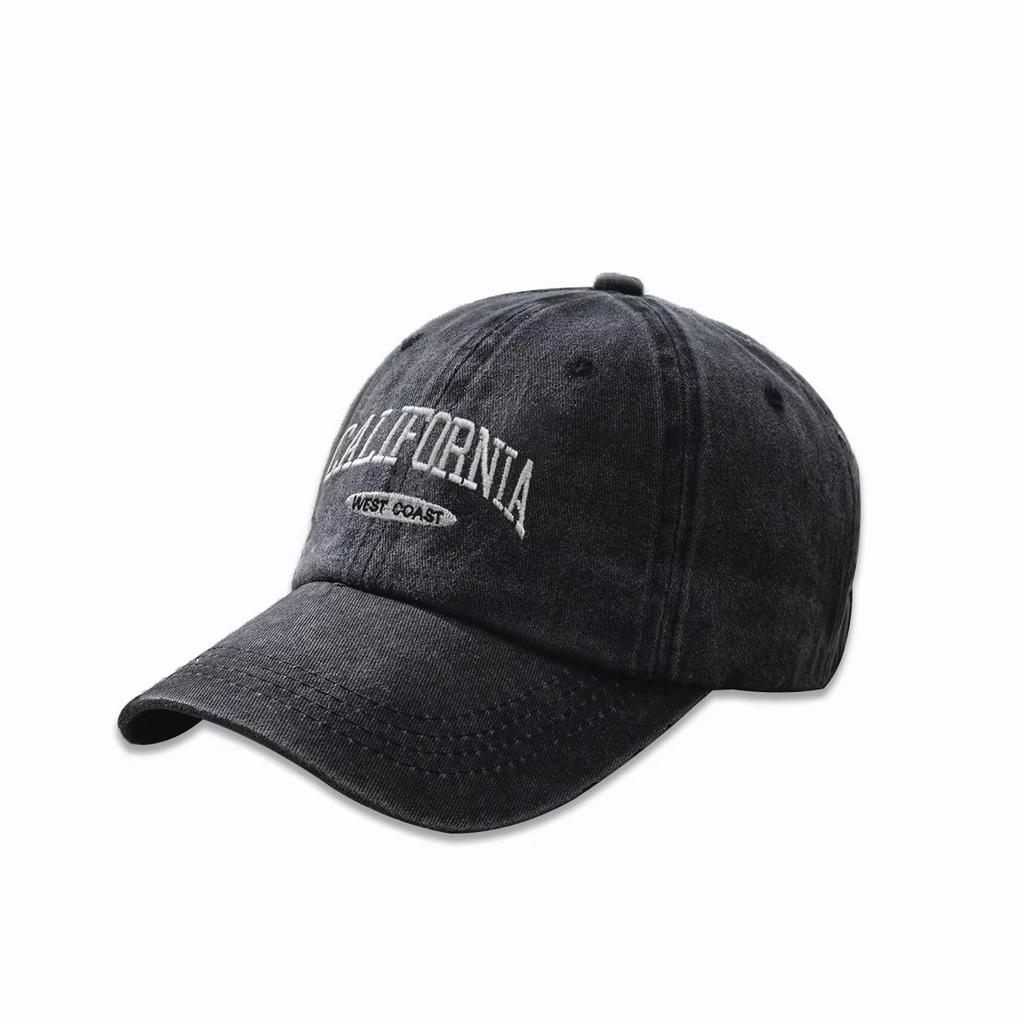 Cotton Retro Vintage Baseball Cap Men Women Denim Embroidered Letters Hat Cotton Soft Top Caps Casual Retro Unisex Hats
