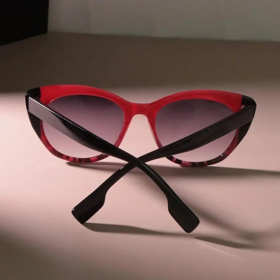 Stilvolle Cat-Eye-Sonnenbrille Damen Herren Trendmarke Spiegelgläser Sonnenbrille Weiblich Männlich Retro-Farben