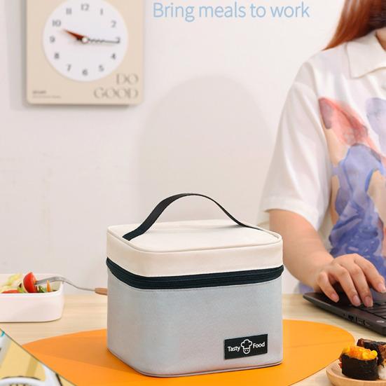 Isolert veske med stor kapasitet Bærbart håndtak Glidelås Vanntett aluminiumsfolie Utendørs piknik Bento Lunsj Frukt Dagligvare Mat Termisk kjøleveske