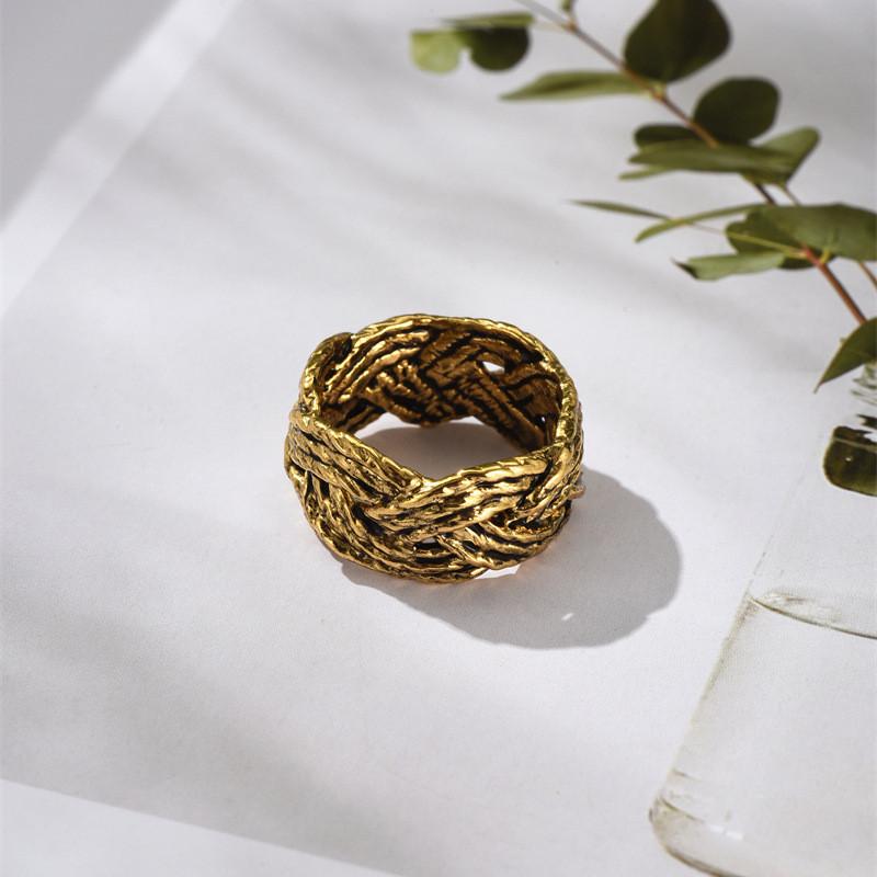 

Vintage Style Geometric Copper Ring For Women Retro Fashionable Artisan Design J4638