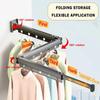 Retractable Clothes Drying Rack,Space-Saver,Collapsible Drying Racks for Laundry Room,Wall Mounted Clothes Hanger Rack