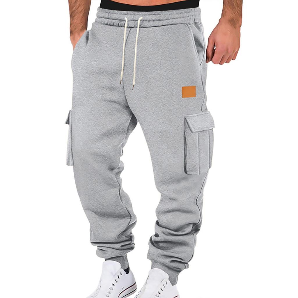 Men'S Sports Pants Running Pants Outdoor Pocket Work Pants Casual Pants