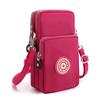 Nylon Schulter-Crossbody-Handytasche für Damen, Sport Laufen Mehrschichtige Reißverschlusstasche Armbandtasche, Clutch Münzbörse, Schlüsselhalter