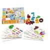 1-10 Digital Wooden Toys 10pcs Card Matching 3D Puzzle Kids Early Learning Cartoon Animal Math Puzzl