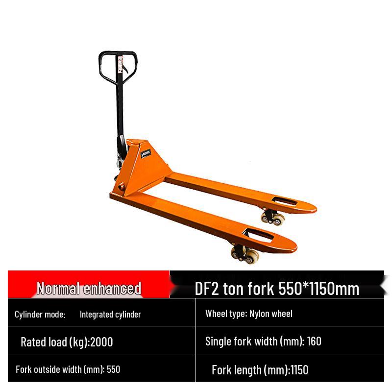 Manual Hydraulic Pallet Truck Forklift, 2/3 Ton Capacity, Warehouse Hand Pallet Mover