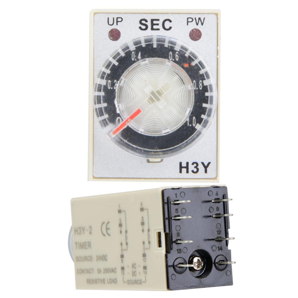 24VDC Time Relay 1/10/30/60S Time Control Switch Precision Timing Delay Timer  Electrical Systems