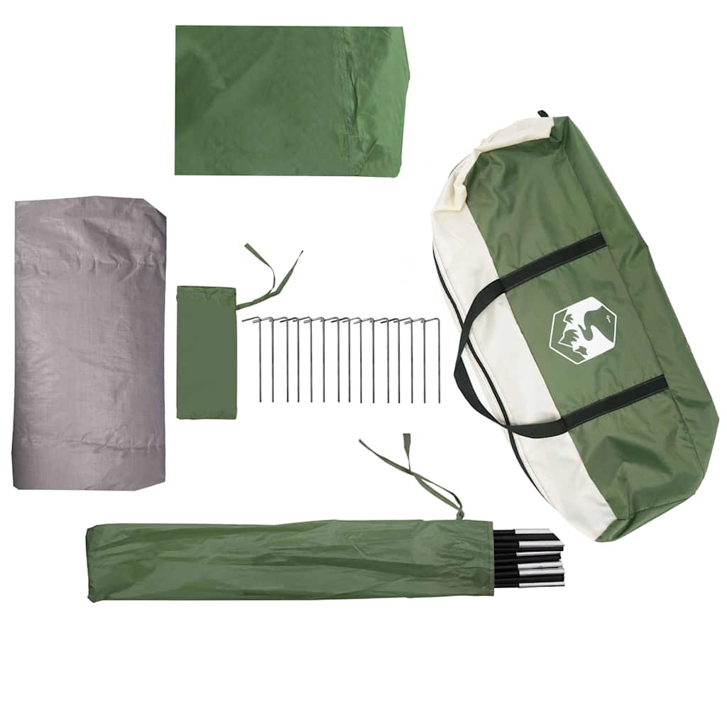 Tunnel Tent for 3 Persons Green Waterproof