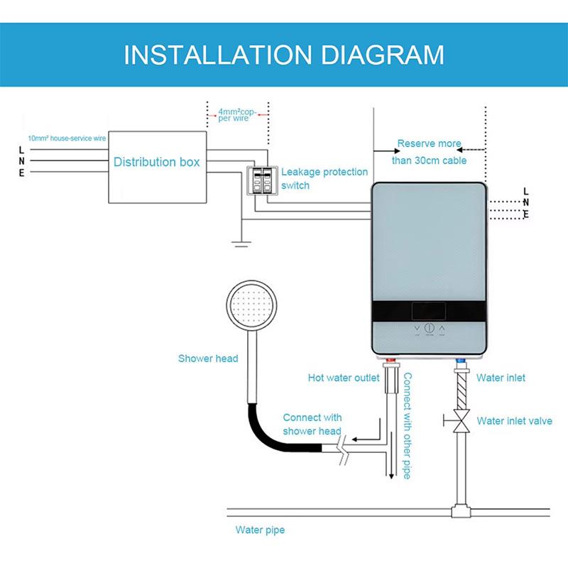 Instant Heated Electric Water Heater Bathing Household Water Storage Bathroom Small Quick Heating Small Kitchen Treasure