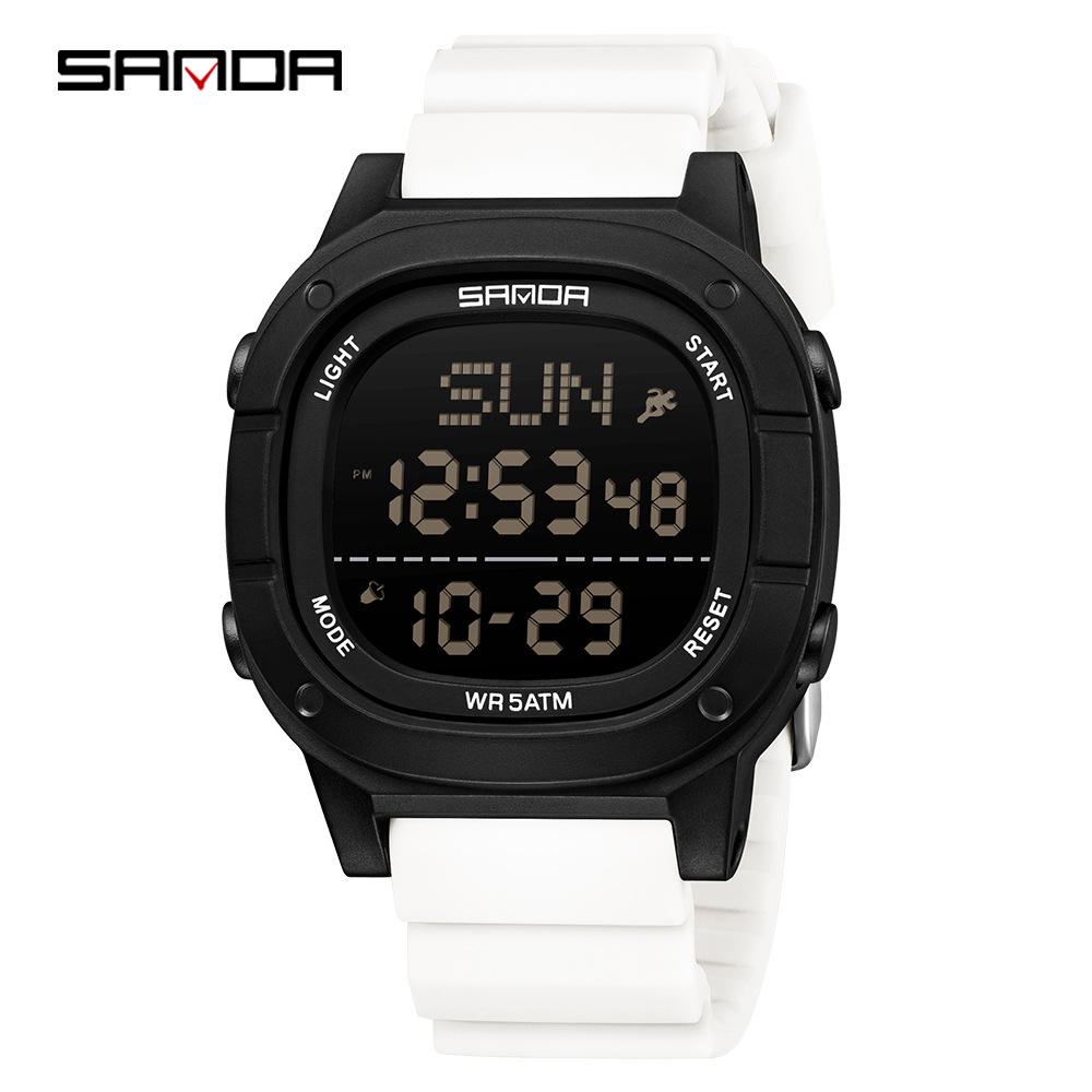 Sanda 9078: Luminous Waterproof Sports Watch for Teens and Adults with Alarm Feature