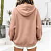 Women's Hooded Sweatshirt Long Sleeve Color Pullover with Pockets Casual Fall Fashion