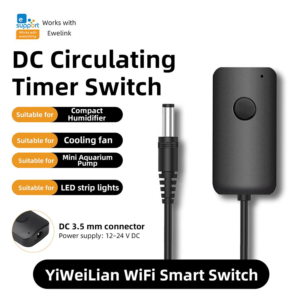 

DC5V Power Switch Controller Wi-Fi Timed Switch with App Voice Command for Aquarium Lamp Multi-Scene Type-C/ DC5.5mm/DC3.5mm