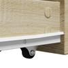 Narrow Bathroom Cabinet with Casters Sonoma Oak Wood Based Material