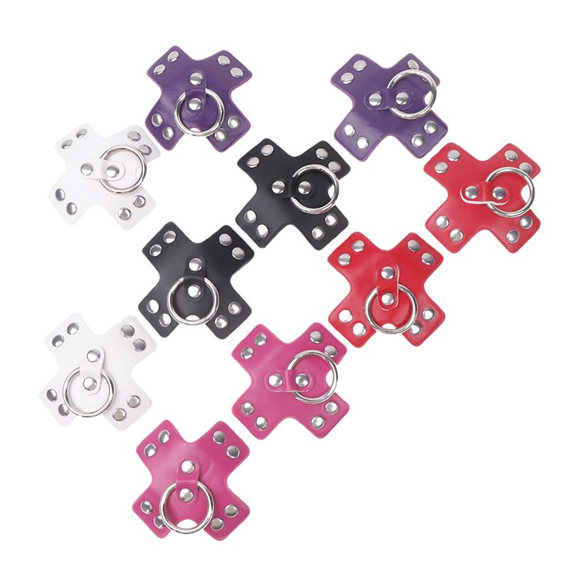 Women 1Pair Sexy Leather Cross Nipple Cover Reusable Breast Stickers Self Adhesive Nipple Pasties Nipple Covers Bra Accessoriesw