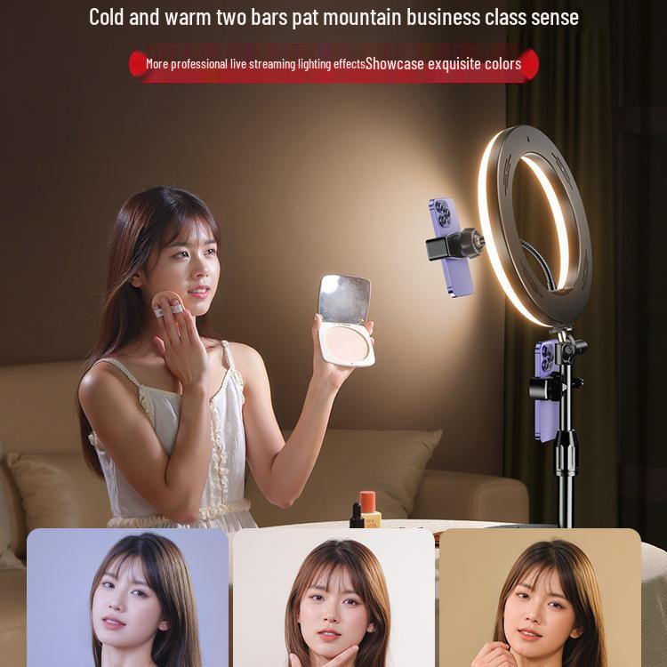 2025 Mobile Streaming Stand with Fill Light & Selfie Support