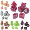 7pcs DND Polyhedral Dice D4-D20 Role Playing Game Dice with Rabbit Pattern for Board Game Entertainment Supplies, As Halloween Gift Collection