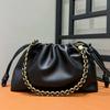 High Quality Leather Women'S Bag Donut Chain Lucky Bag Bag Drawstring Cloud Bag Underarm Bag