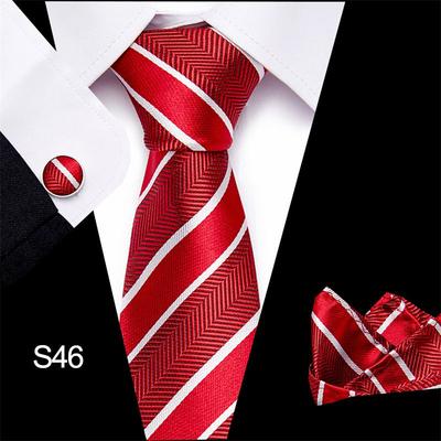 Men's Business Professionals Striped Tie Wedding Suit Accessories Polyester Tie Men