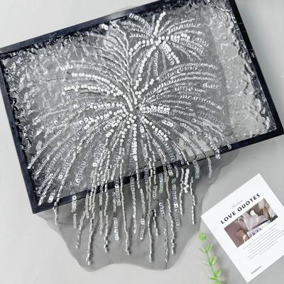 Online Handgemaakte Kralen Pailletten Vuurwerk Patch Kleding Jurk Performance Kostuum Decoratief Doek Sticker Accessoires