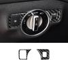 Real Carbon Fiber For Mercedes Benz CLA 2014-2018 Car Headlight Adjustment Button Decoration Sticker Car Interior Accessories