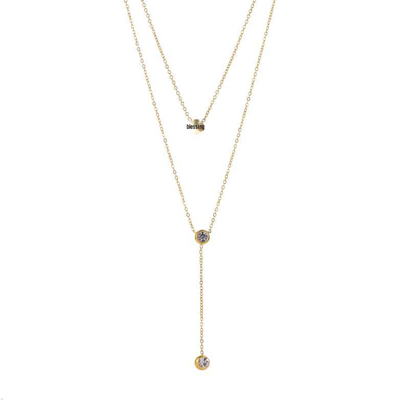 Mori-Style Minimalist Double-Layer Necklace: Trendy Influencer Collarbone Chain, Super Fairy Niche Design Choker for Women