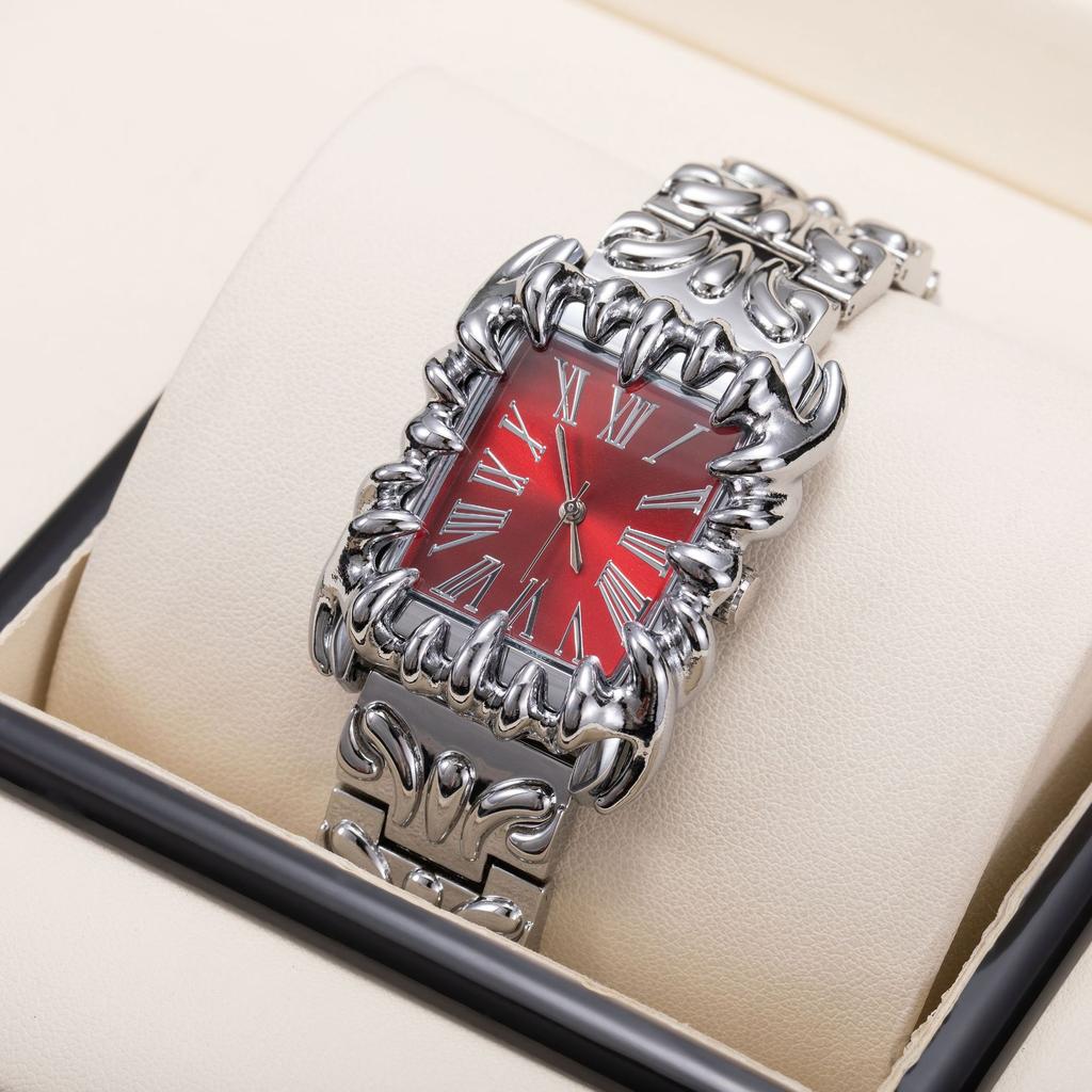 Wind Special-Shaped Square Claws Watch Men'S Millennium Retro Personalized Relief Pointed Claws Men'S Watch