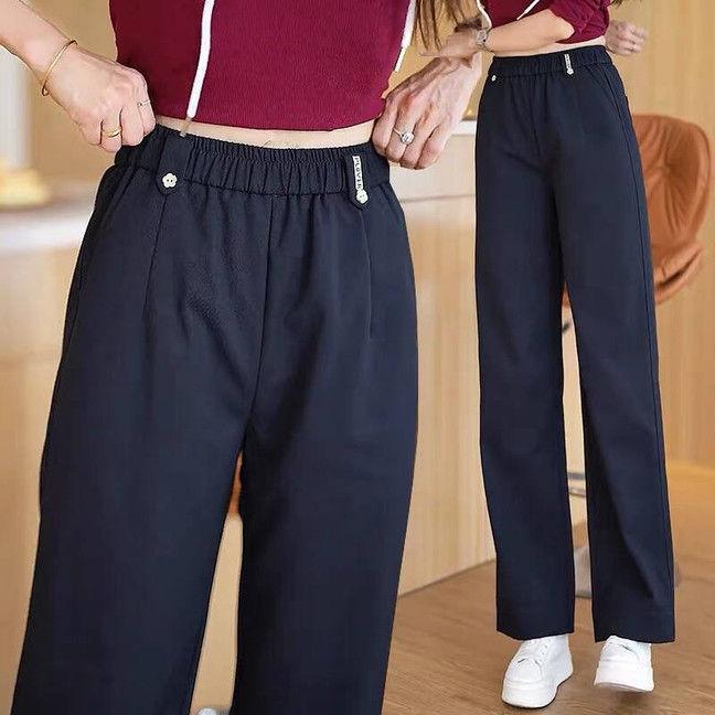 High-Waisted Woolen Wide-Leg Pants: Slimming, Straight-Leg, Petite, and Casual for Early Autumn