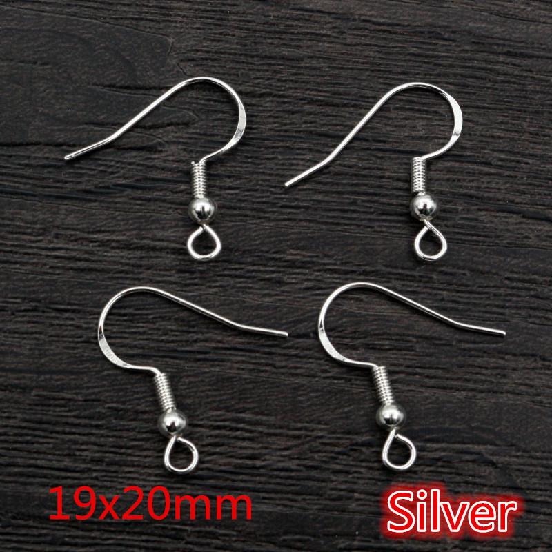 50-Piece DIY Earring Hooks 925 Engraved Pure Copper Plated Jewelry Making Kit 9g