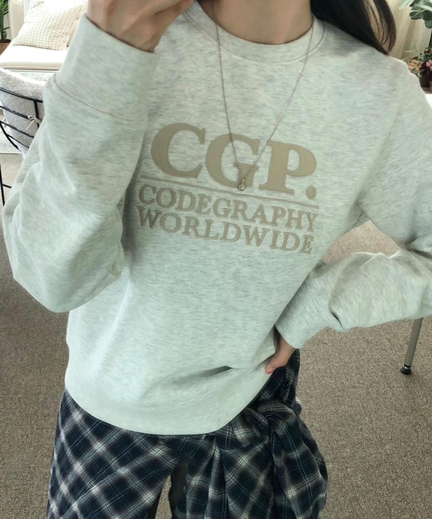 CGP (Women) Square Logo Sweatshirt_Oatmeal