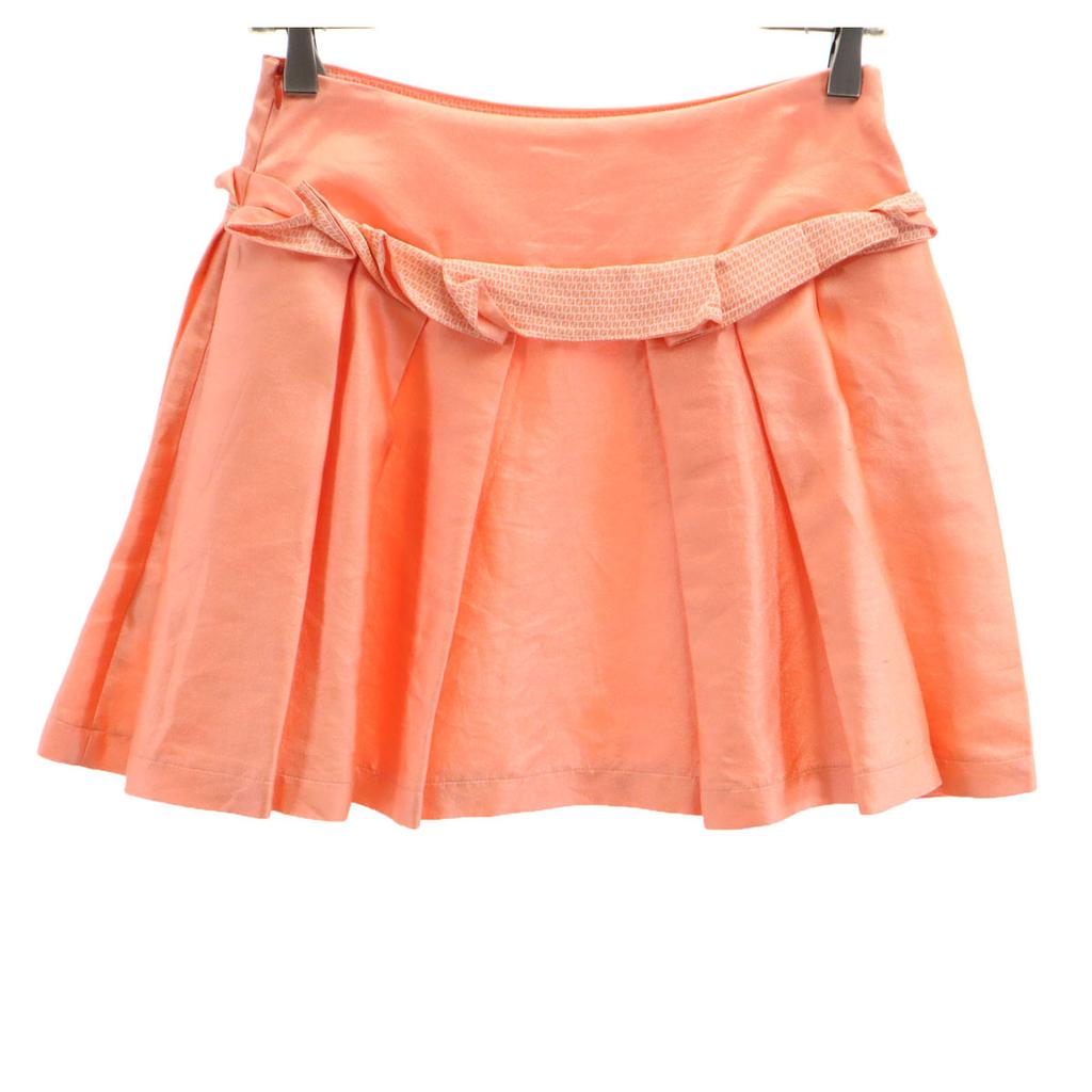 Fendi Simonetta Made In Italy Mini Length Pleated Skirt 10A Pink Kid's Used